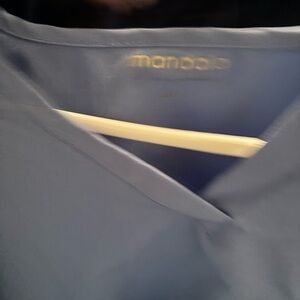 Mandala 3XL one pocket scrub top on Ceil Blue